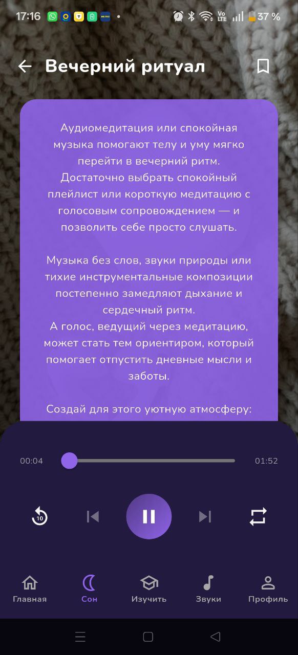 Вечерний ритуал